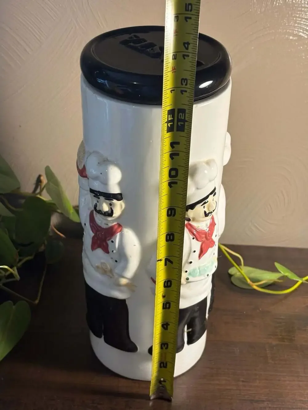Houston Harvest Bistro Waiter Ceramic Pasta Canister Jar
